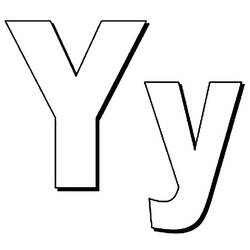 着色页: 字母Y (字母和字母表) #194851 - 免费可打印着色页