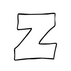 着色页: 字母Z (字母和字母表) #194873 - 免费可打印着色页