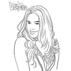 着色页: Chica Vampiro - 免费可打印着色页