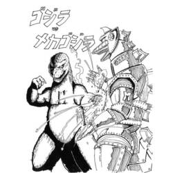 着色页: 哥斯拉 (电影和电视剧) #173075 - 免费可打印着色页