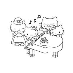着色页: 钢琴 (音乐) #173495 - 免费可打印着色页