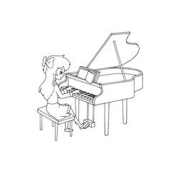 着色页: 钢琴 (音乐) #173497 - 免费可打印着色页