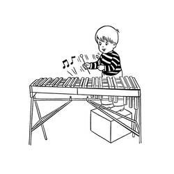 着色页: 木琴 (音乐) #200981 - 免费可打印着色页