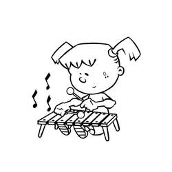 着色页: 木琴 (音乐) #200982 - 免费可打印着色页