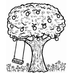 着色页: 苹果树 (自然与季节) #163741 - 免费可打印着色页