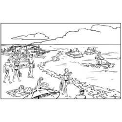 着色页: 海滩 (自然与季节) #158977 - 免费可打印着色页
