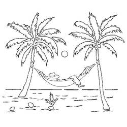 着色页: 海滩 (自然与季节) #158998 - 免费可打印着色页