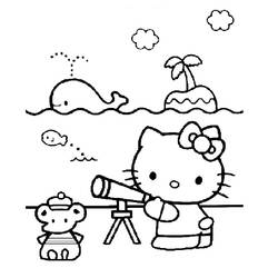 着色页: 海滩 (自然与季节) #159011 - 免费可打印着色页