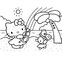 着色页: 海滩 (自然与季节) #159030 - 免费可打印着色页