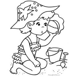 着色页: 海滩 (自然与季节) #159057 - 免费可打印着色页