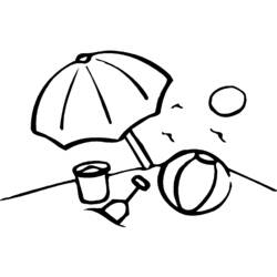 着色页: 海滩 (自然与季节) #159075 - 免费可打印着色页
