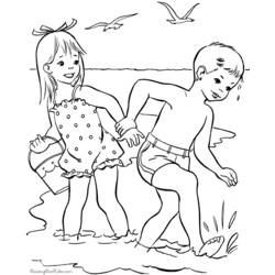 着色页: 海滩 (自然与季节) #159093 - 免费可打印着色页