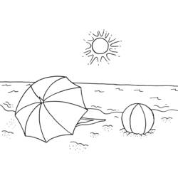 着色页: 海滩 (自然与季节) #159171 - 免费可打印着色页