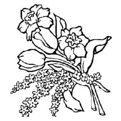 着色页: 花束 (自然与季节) #160801 - 免费可打印着色页