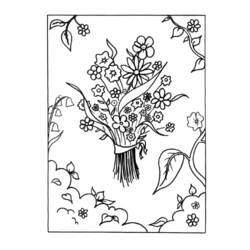 着色页: 花束 (自然与季节) #160827 - 免费可打印着色页