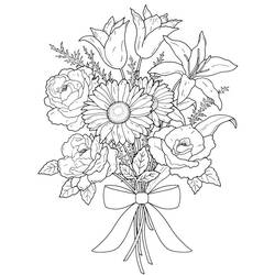 着色页: 花束 (自然与季节) #160879 - 免费可打印着色页