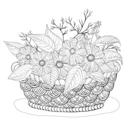 着色页: 花束 (自然与季节) #160900 - 免费可打印着色页