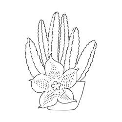着色页: 仙人掌 - 免费可打印着色页