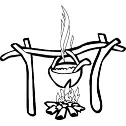 着色页: 篝火 (自然与季节) #156783 - 免费可打印着色页