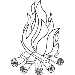 着色页: 篝火 - 免费可打印着色页