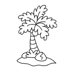 着色页: 椰子树 (自然与季节) #162125 - 免费可打印着色页