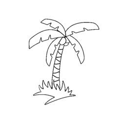 着色页: 椰子树 (自然与季节) #162137 - 免费可打印着色页