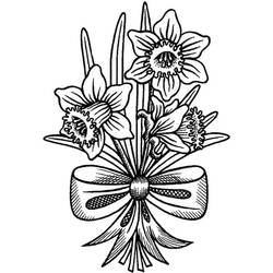 着色页: 水仙花 (自然与季节) #189957 - 免费可打印着色页