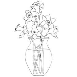 着色页: 水仙花 (自然与季节) #189976 - 免费可打印着色页