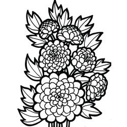 着色页: 大丽花 (自然与季节) #176504 - 免费可打印着色页