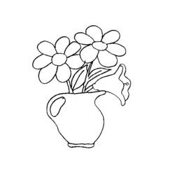 着色页: 雏菊 (自然与季节) #161427 - 免费可打印着色页