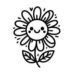 着色页: 花 - 免费可打印着色页