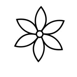 着色页: 花朵 - 免费可打印着色页