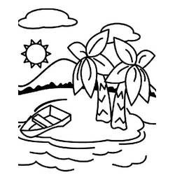 着色页: 岛 (自然与季节) #201004 - 免费可打印着色页