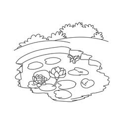 着色页: 湖 - 免费可打印着色页