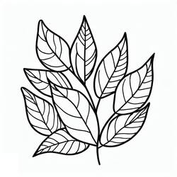 着色页: 叶子 - 免费可打印着色页