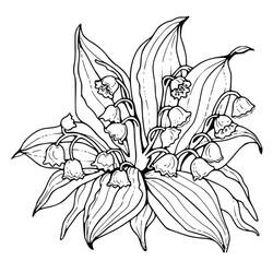 着色页: 铃兰 (自然与季节) #176390 - 免费可打印着色页