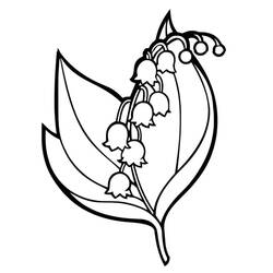 着色页: 铃兰 (自然与季节) #176392 - 免费可打印着色页