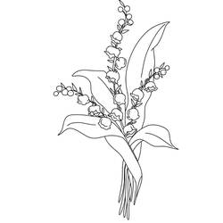 着色页: 铃兰 (自然与季节) #176396 - 免费可打印着色页