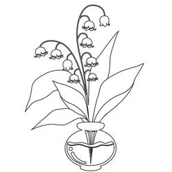 着色页: 铃兰 (自然与季节) #176399 - 免费可打印着色页