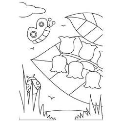 着色页: 铃兰 (自然与季节) #176410 - 免费可打印着色页