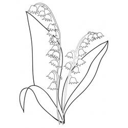 着色页: 铃兰 (自然与季节) #176413 - 免费可打印着色页