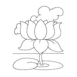 着色页: 莲花 (自然与季节) #182327 - 免费可打印着色页
