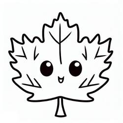着色页: 枫叶 (自然与季节) #190226 - 免费可打印着色页