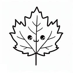 着色页: 枫叶 (自然与季节) #190240 - 免费可打印着色页