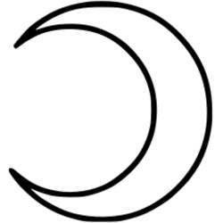 着色页: 新月 - 免费可打印着色页