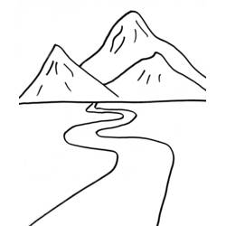 着色页: 山 - 免费可打印着色页