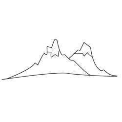 着色页: 山 (自然与季节) #156671 - 免费可打印着色页