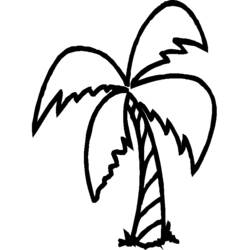 着色页: 棕榈树 (自然与季节) #161128 - 免费可打印着色页