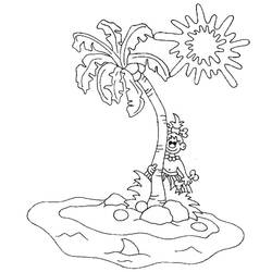 着色页: 棕榈树 (自然与季节) #161144 - 免费可打印着色页