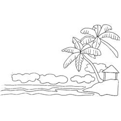 着色页: 棕榈树 (自然与季节) #161292 - 免费可打印着色页